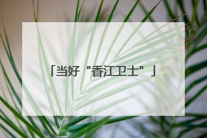 当好“香江卫士”