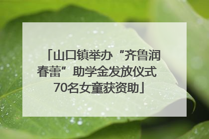 山口镇举办“齐鲁润春蕾”助学金发放仪式 70名女童获资助