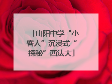 山阳中学“小客人”沉浸式“探秘”西法大