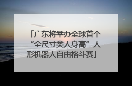 广东将举办全球首个“全尺寸类人身高”人形机器人自由格斗赛