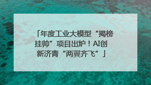 年度工业大模型“揭榜挂帅”项目出炉！AI创新济青“两翼齐飞”
