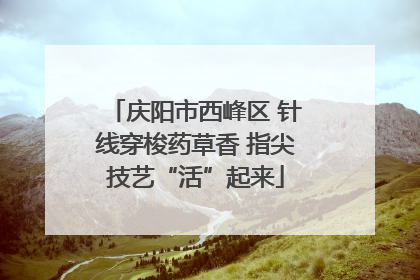 庆阳市西峰区 针线穿梭药草香 指尖技艺“活”起来