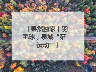 果然独家｜羽毛球，泉城“第一运动”