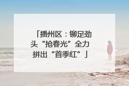 播州区：铆足劲头“抢春光”全力拼出“首季红”