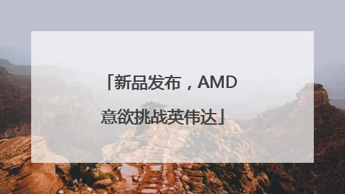 新品发布，AMD意欲挑战英伟达