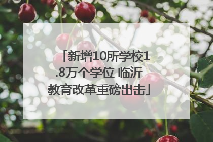 新增10所学校1.8万个学位 临沂教育改革重磅出击