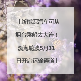 新能源汽车可从烟台乘船去大连！渤海轮渡5月31日开启运输通道