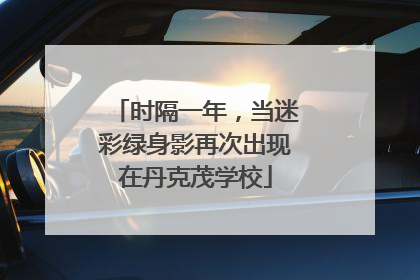 时隔一年，当迷彩绿身影再次出现在丹克茂学校