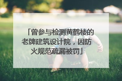 曾参与检测黄鹤楼的老牌建筑设计院，因防火规范疏漏被罚