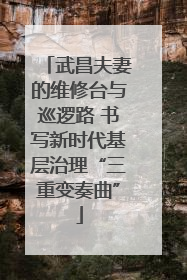 武昌夫妻的维修台与巡逻路 书写新时代基层治理“三重变奏曲”