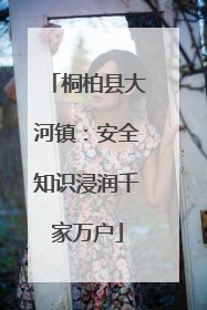 桐柏县大河镇：安全知识浸润千家万户