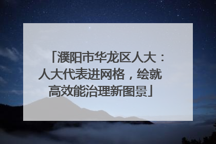 濮阳市华龙区人大：人大代表进网格，绘就高效能治理新图景