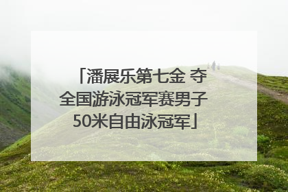 潘展乐第七金 夺全国游泳冠军赛男子50米自由泳冠军
