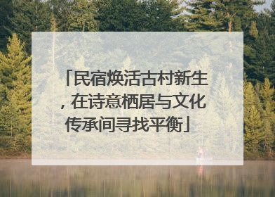 民宿焕活古村新生，在诗意栖居与文化传承间寻找平衡