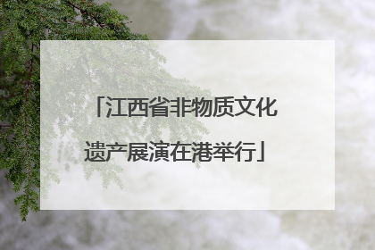江西省非物质文化遗产展演在港举行