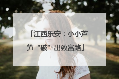 江西乐安：小小芦笋“破”出致富路