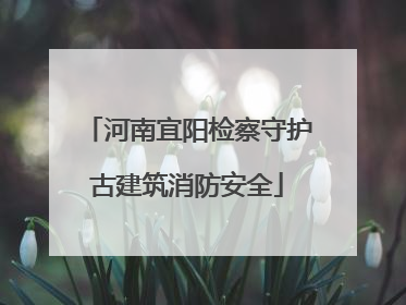 河南宜阳检察守护古建筑消防安全