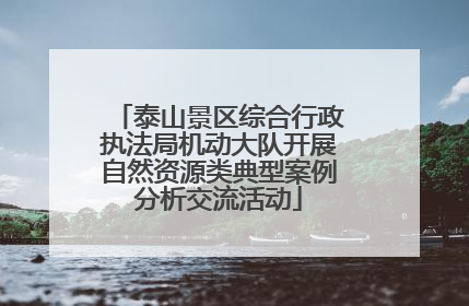 泰山景区综合行政执法局机动大队开展自然资源类典型案例分析交流活动