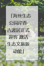 海丝生态公园岸香·古渡居正式迎客 激活生态文旅新动能