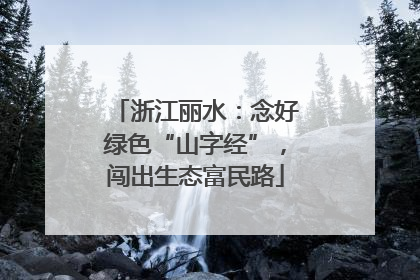浙江丽水：念好绿色“山字经”，闯出生态富民路