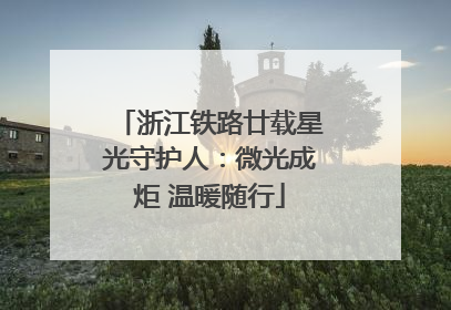 浙江铁路廿载星光守护人：微光成炬 温暖随行