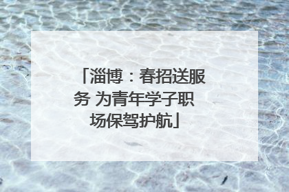 淄博：春招送服务 为青年学子职场保驾护航