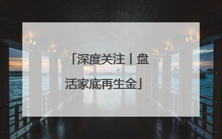深度关注丨盘活家底再生金