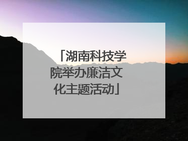 湖南科技学院举办廉洁文化主题活动