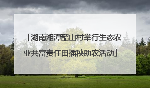 湖南湘潭韶山村举行生态农业共富责任田插秧助农活动