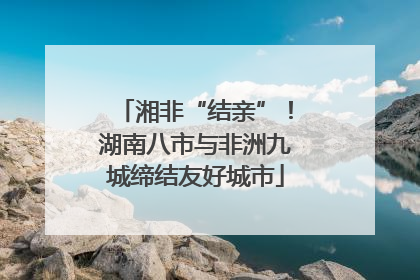 湘非“结亲”！湖南八市与非洲九城缔结友好城市