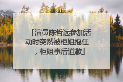 演员陈哲远参加活动时突然被柜姐抱住，柜姐事后道歉