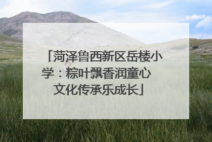 菏泽鲁西新区岳楼小学：粽叶飘香润童心 文化传承乐成长