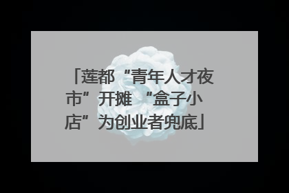 莲都“青年人才夜市”开摊 “盒子小店”为创业者兜底