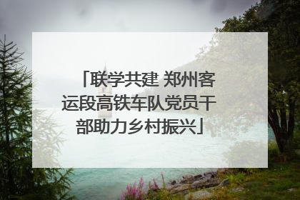 联学共建 郑州客运段高铁车队党员干部助力乡村振兴