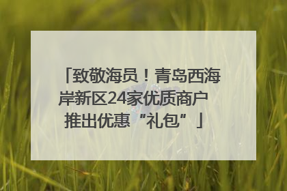 致敬海员！青岛西海岸新区24家优质商户推出优惠“礼包”