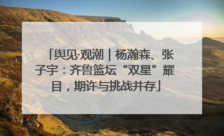 舆见·观潮｜杨瀚森、张子宇：齐鲁篮坛“双星”耀目，期许与挑战并存