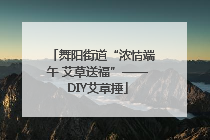 舞阳街道“浓情端午 艾草送福”——DIY艾草捶