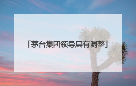 茅台集团领导层有调整