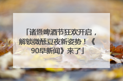 诸暨啤酒节狂欢开启，解锁微醺夏夜新姿势！《90早新闻》来了