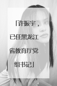 许振宇，已任黑龙江省教育厅党组书记