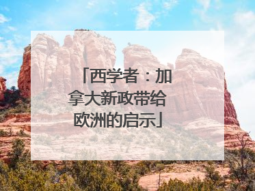 西学者：加拿大新政带给欧洲的启示