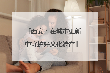西安：在城市更新中守护好文化遗产
