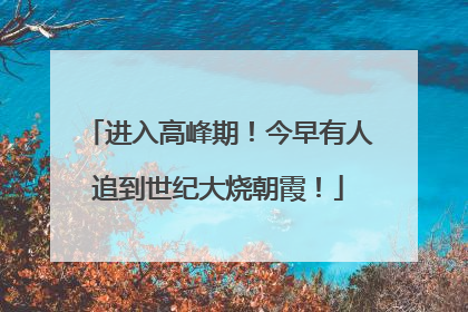 进入高峰期！今早有人追到世纪大烧朝霞！