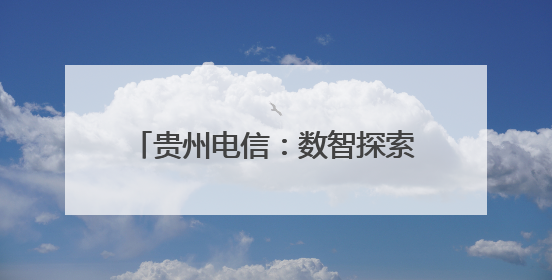 贵州电信：数智探索新路 科技智造农景