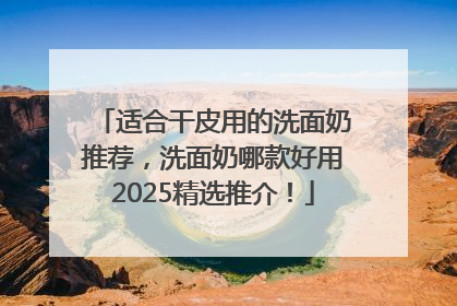 适合干皮用的洗面奶推荐，洗面奶哪款好用2025精选推介！