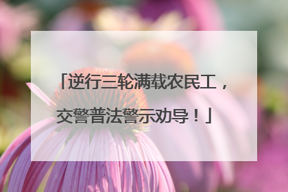 逆行三轮满载农民工，交警普法警示劝导！