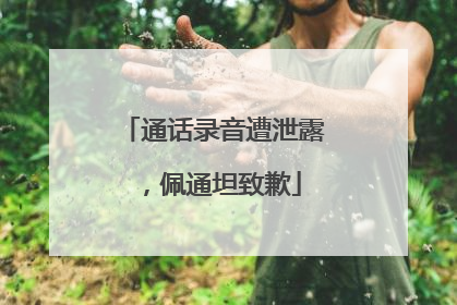 通话录音遭泄露，佩通坦致歉