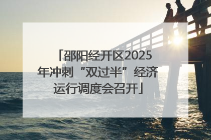 邵阳经开区2025年冲刺“双过半”经济运行调度会召开