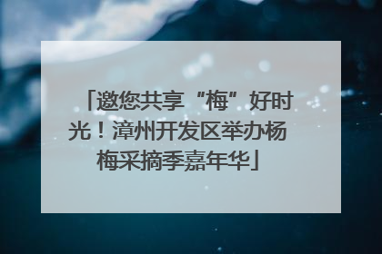 邀您共享“梅”好时光！漳州开发区举办杨梅采摘季嘉年华