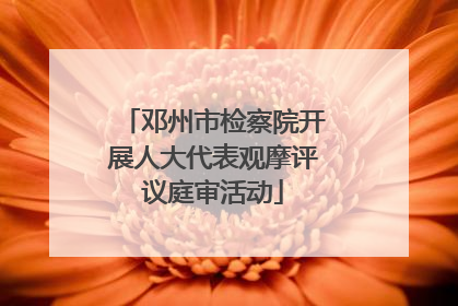 邓州市检察院开展人大代表观摩评议庭审活动
